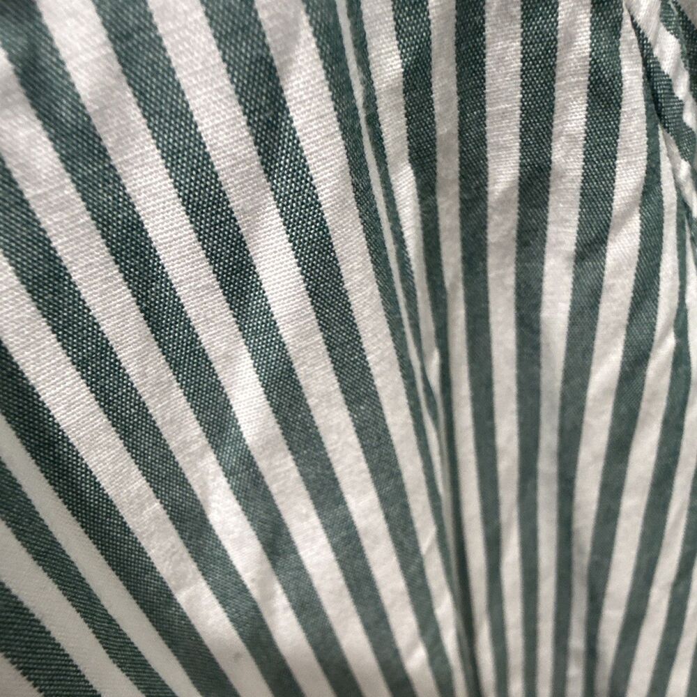 Vineyard Vines Size Small Green And White Striped Shirt Small - Picture 3 of 5